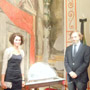 Accademia Albertina, Aula di Pittura: il prof. Rizzi con la studentessa Anna Botteon e il Direttore dell'Accademia prof. Guido Curto